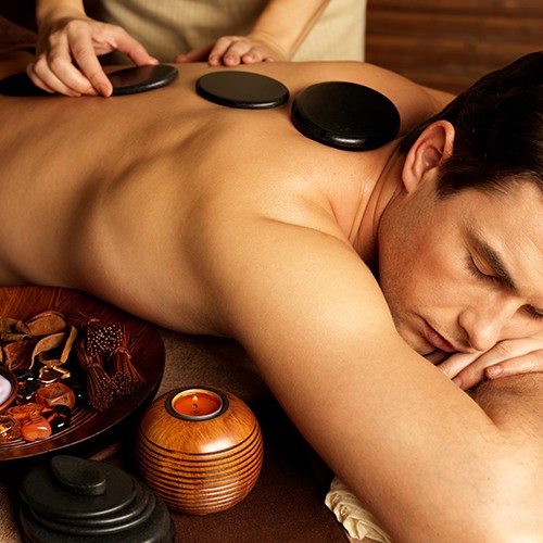back massage therapy with hot stones at magic chand spa in Rawalpindi